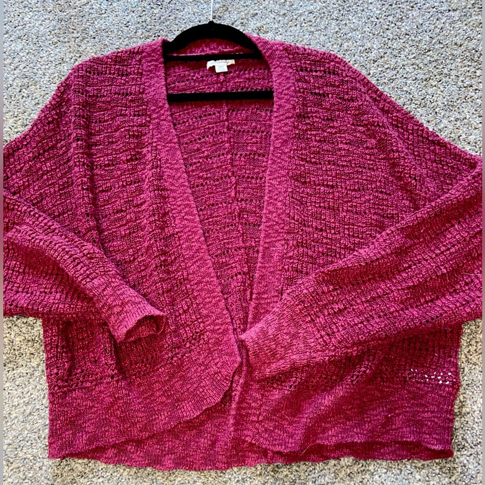 American Eagle burgundy cardigan